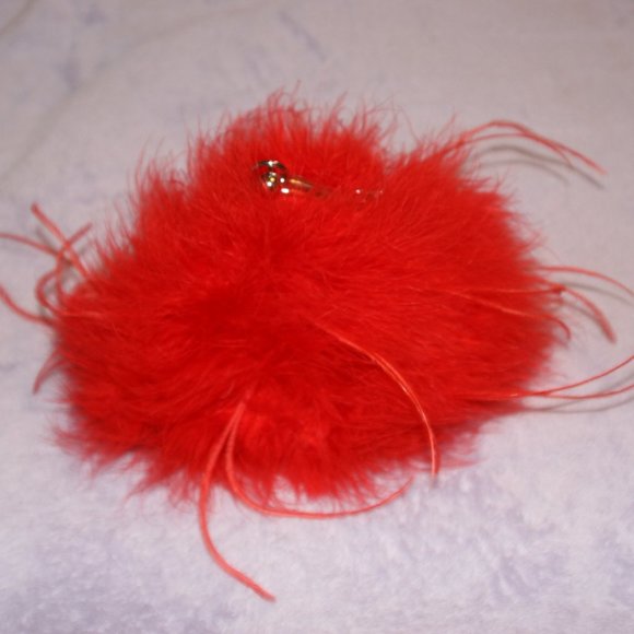 Xcite Prom Handbags - BOGO - Cute Red Ostrich Feather Small Purse